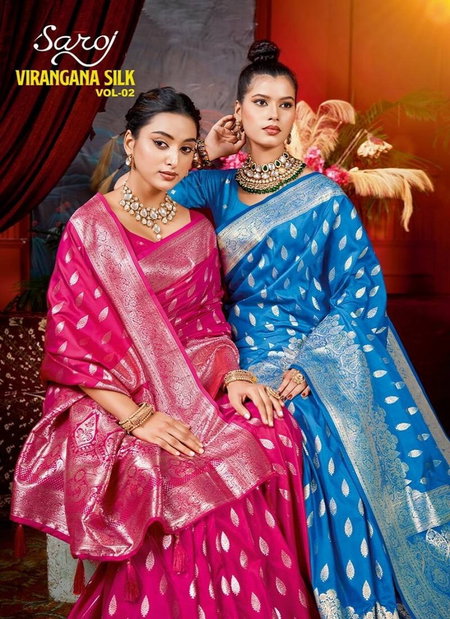 Virangana Silk Vol 2 By Saroj Silk Surat Occasion Wear Saree Wholesale Market